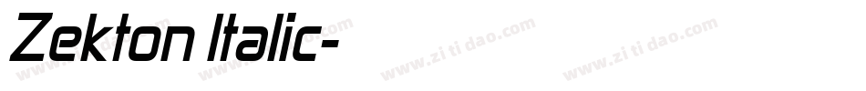 Zekton Italic字体转换